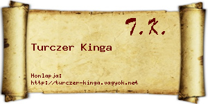 Turczer Kinga névjegykártya